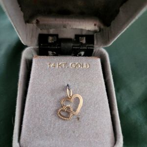14k gold heart charm